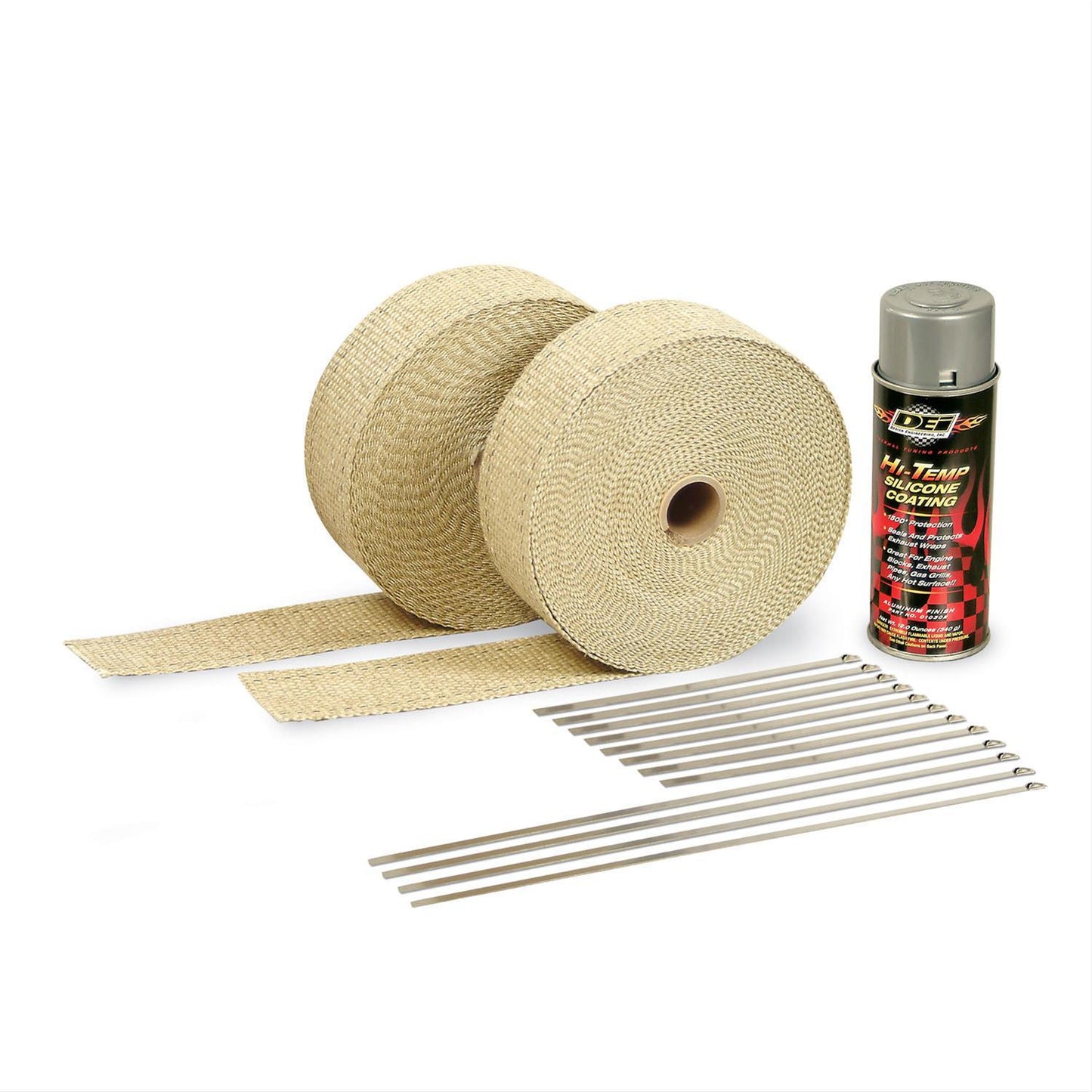 DEI Design Engineering DEI010112Exhaust Wrap Kit Silver HT Coating