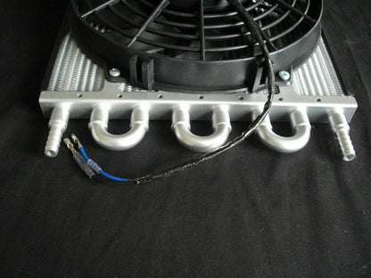TRANSMISSION COOLER WITH ELECTRIC FAN 10" X 13" (EMA-12511)
