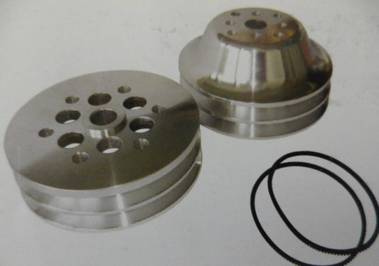 CHEV SMALL BLOCK SHORT PULLEYS CRANK WATER PUMP INCL BELTS (EMA-9101)