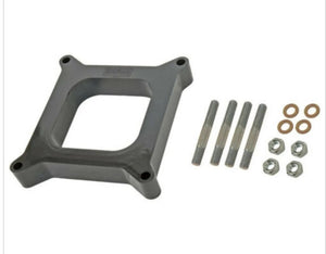CARBURETOR PHENOLIC SPACER 1 INCH BLACK SQUARE BORE OPEN HOLLEY (EMA-9109)