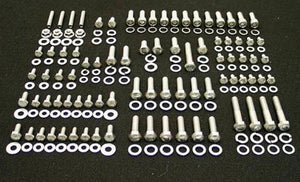 SMALL BLOCK CHEV ENGINE BOLT KIT STAINLESS STEEL HEX (EMA-SBCBOLTKIT)
