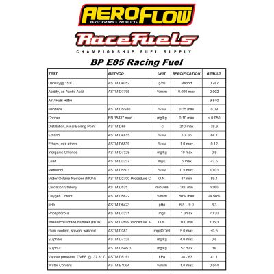 Aeroflow E85 Racing Fuel 20 Litre (5.2 Gallon) Container
