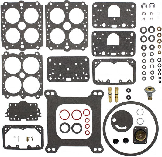 Carburetor Rebuild Kit Compatible with 4160 Series Vac Sec 600cm 650cfm 750cfm (EMA-HOLLEYREBUILDKIT)