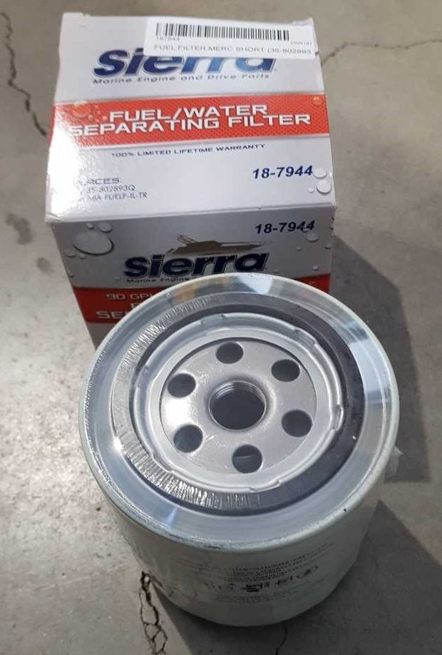 Sierra Marine 18-7944 Sierra Fuel/Water Separating Filter Mercruiser - Equiv Merc # 35-802893Q