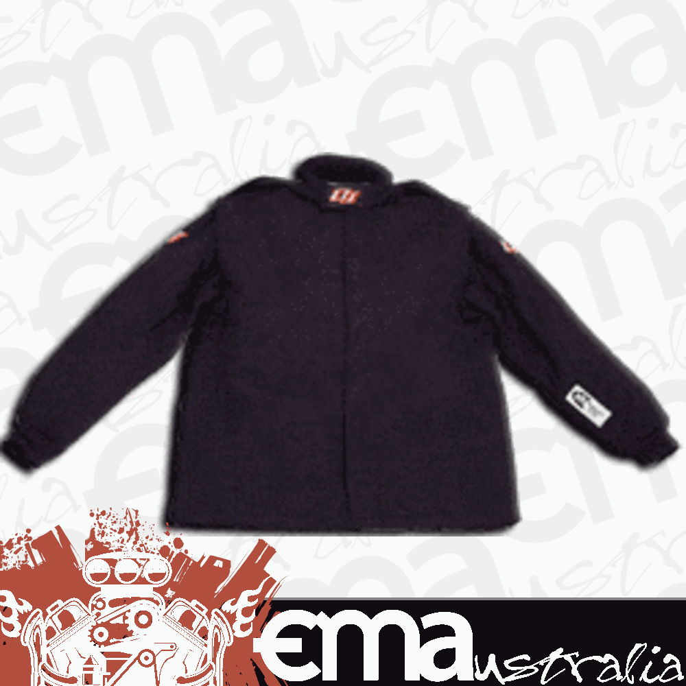 DJ Safety DJ012249 Black Drivers Jacket SFI Rated SFI 3-2A/5 Large 2 Layer