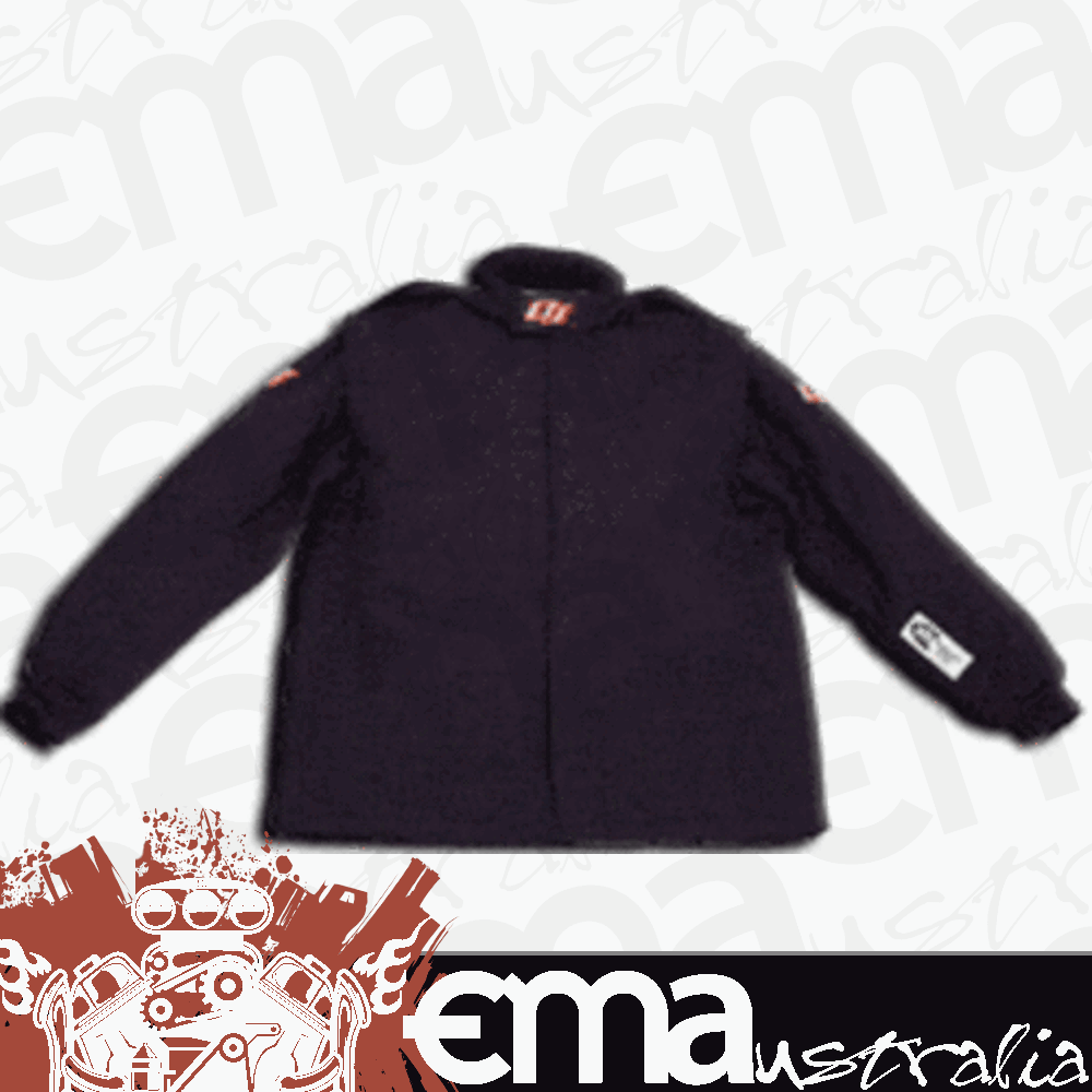DJ Safety DJ012259 Black Drivers Jacket SFI Rated SFI 3-2A/5 x-Large 2 Layer