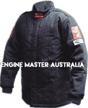 DJ Safety DJ014249 Driver Nomex 4 Layer Jacket Black Large Mens SFI 3.2A/20