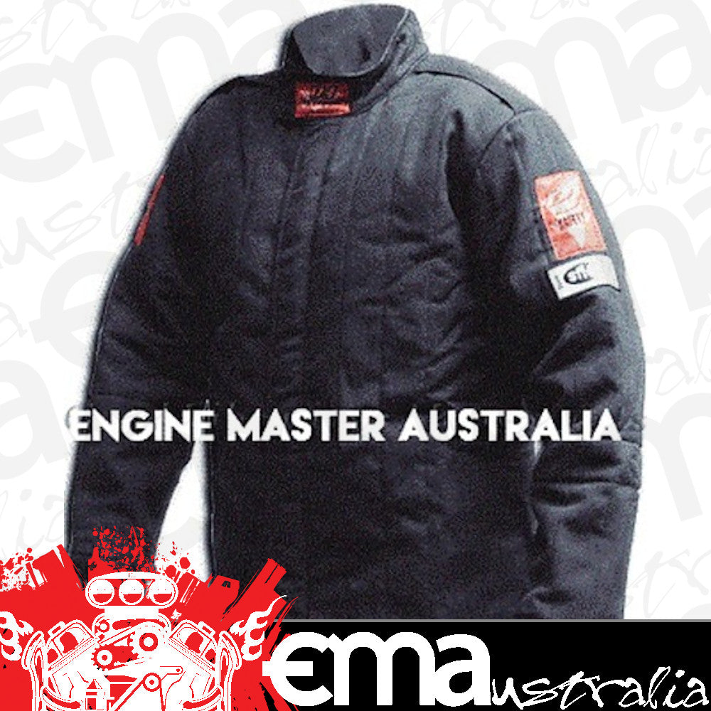 DJ Safety DJ014249 Driver Nomex 4 Layer Jacket Black Large Mens SFI 3.2A/20