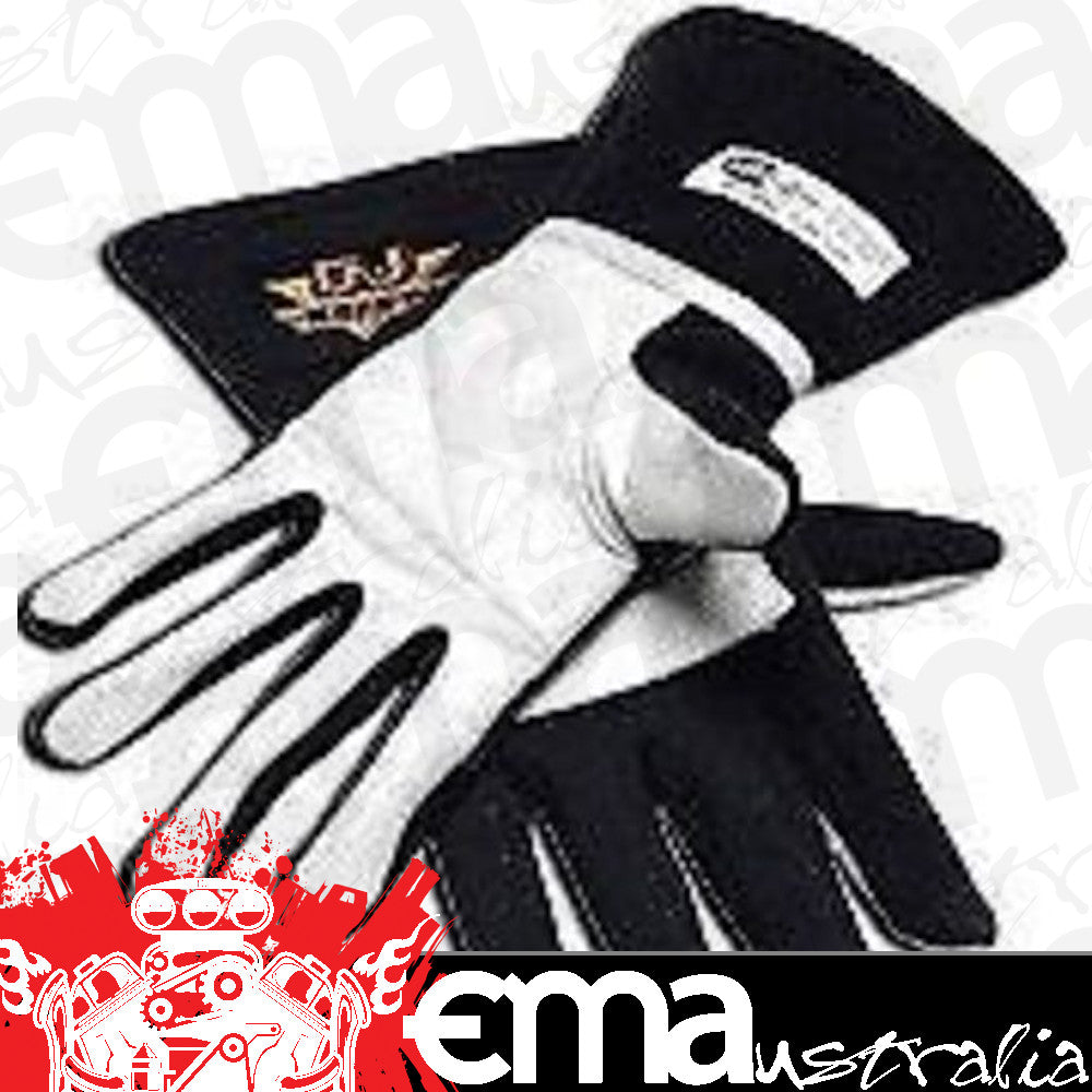 DJ Safety DJ022029 2 Layer SFI 3.3/5 Racing GlOves Small Nomex & Leather