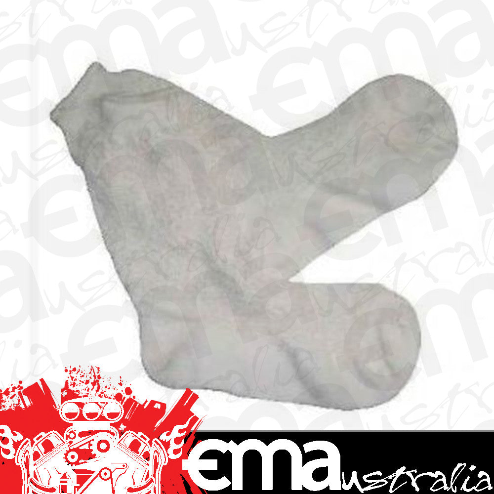 DJ Safety DJ063030 Nomex SFI 3.3 Underwear White Mens Size 7 8 9 10 Medium Socks