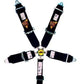 DJ Safety DJ431132 5 Point 3" Cam Lock Harness Blue Bolt-In SFI 16.1