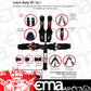 DJ Safety DJ432732B 5 Point 3" Cam Lock Harness Blue Snap-In SFI 16.1