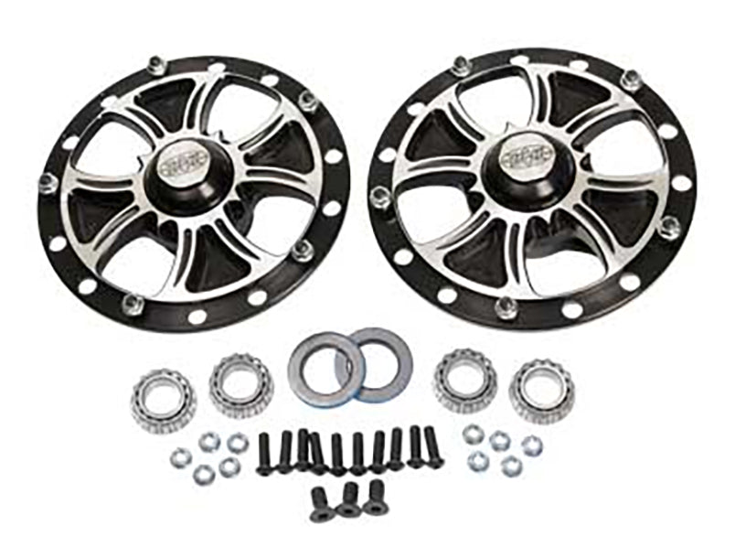 DMI DMI-SRC1964 Front Wheel Hubs Tetris Style - Black Anodize Finish suit src-2000 Spindles