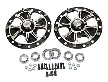 DMI DMI-SRC1964 Front Wheel Hubs Tetris Style - Black Anodize Finish suit src-2000 Spindles