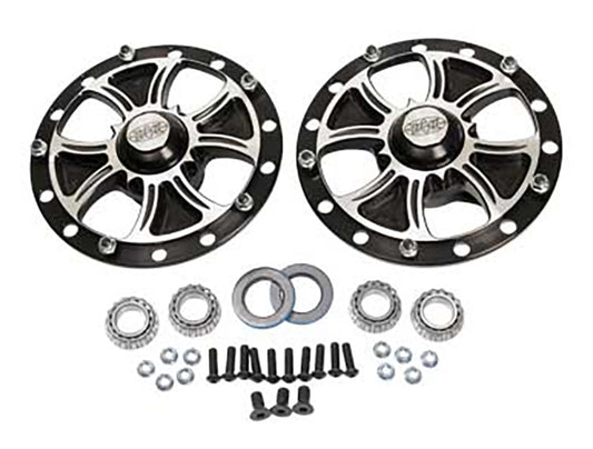 DMI DMI-SRC1964 Front Wheel Hubs Tetris Style - Black Anodize Finish suit src-2000 Spindles