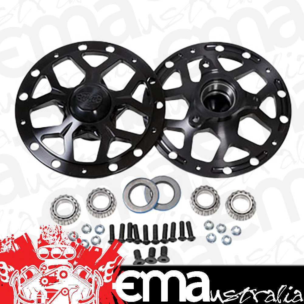 DMI DMI-SRC1971x Front Wheel Hubs Black Widow Style - Black Anodize Finish suit Straight Shaft New Bearing Style