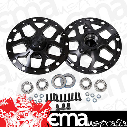 DMI DMI-SRC1971x Front Wheel Hubs Black Widow Style - Black Anodize Finish suit Straight Shaft New Bearing Style
