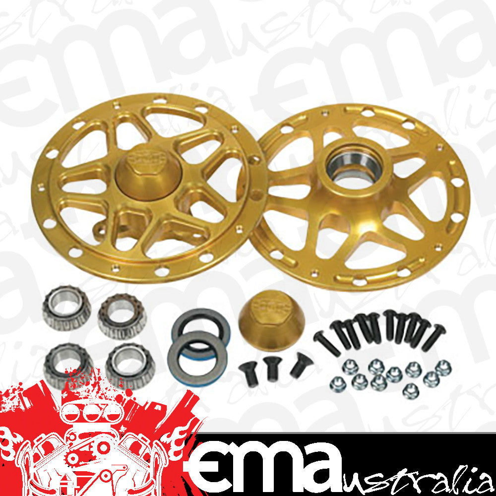 DMI DMI-SRC1972 Front Wheel Hubs Gold Star Style - Gold Anodize Finish suit src-2000 Spindle