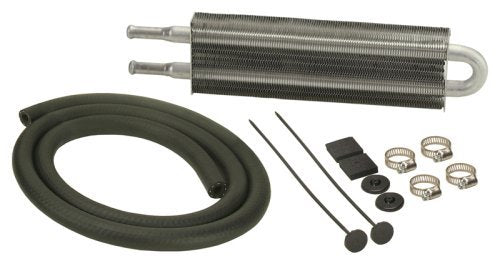 Derale DP12200 Dyno-Cool Aluminium Power Steering Cooler Kit 11/32" Barb Inlets. 12-1/4" L X 2-1/2" H X 3/4" W