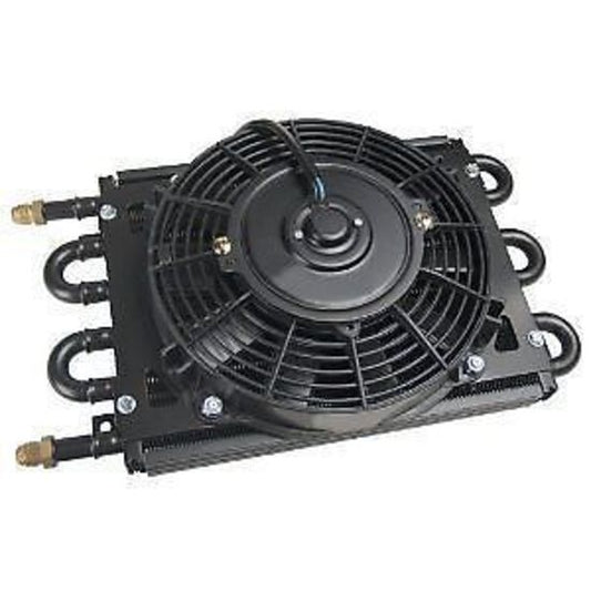 Derale DP12730 Performance Dyno-Cool Fluid Cooler 7.625" X 13.625" X 3.625" Fan 8" 12730