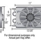 Derale DP12730 Performance Dyno-Cool Fluid Cooler 7.625" X 13.625" X 3.625" Fan 8" 12730