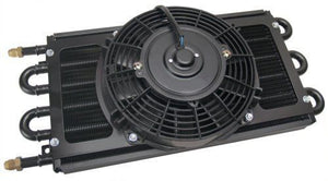 Derale DP12731 Dyno-Cool 6 Pass Fluid Cooler 17.50"L X 7.625"H X 3.75"W Fan 8"