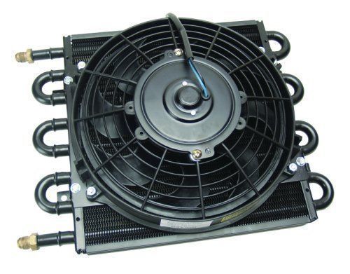 Derale DP12732 Dyno-Cool 8 Pass Fluid Cooler 10.25"H X 13.625"L X 3.625"W Fan 8"