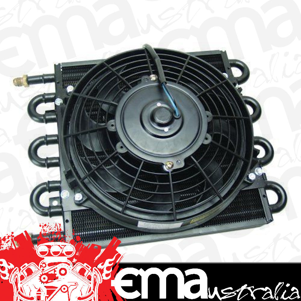 Derale DP12732 Dyno-Cool 8 Pass Fluid Cooler 10.25"H X 13.625"L X 3.625"W Fan 8"