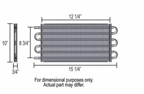 Derale DP12904 Dyno-Cool Transmission Oil Cooler Kit 10" X 15.25" X 0.750"