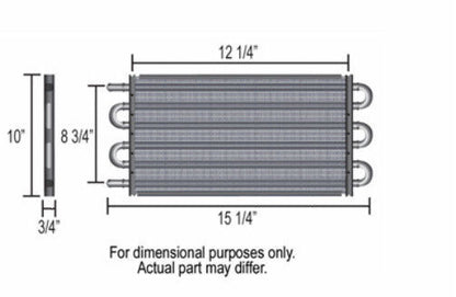 Derale 12904 8 Pass 15" Dyno-Cool Series 6000 Aluminum Transmission Cooler