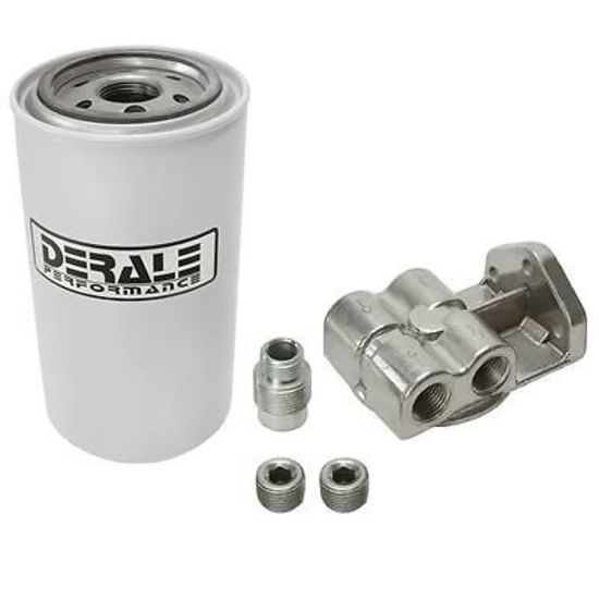Derale DP13070 Single Mount Fuel/Water Separator Kit 1/2" NPT Inlet/Out 13070