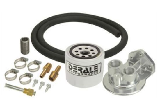 Derale DP13090 Standard Remote Trans Filter Kit 3/8" NPT In/Out 3/4"-16 Filter