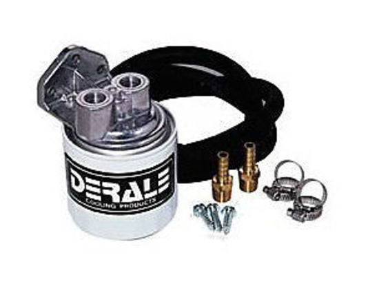 Derale DP13090 Standard Remote Trans Filter Kit 3/8" NPT In/Out 3/4"-16 Filter
