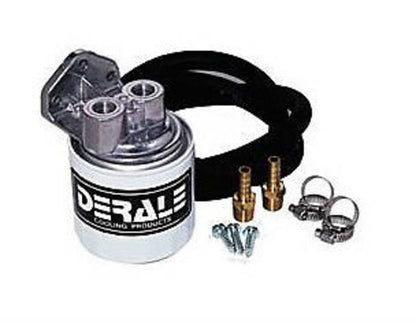 Derale 13090 Single Mount 3/8" NPT Ports Up Remote Transmission Filter Kit, Standard