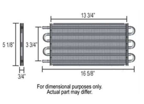 Derale DP13102 7000 Series Transmission Oil Cooler Kit .750"X16.625"X5.125" Black