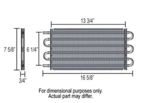 Derale DP13103 7000 Series Transmission Oil Cooler Kit 7-1/2" X 17" X 3/4" Black 13103