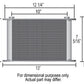 Derale DP13403 10000 Series Transmission Cooler 13403, 19 Row 13"W X 7-5/16"H X 2"T