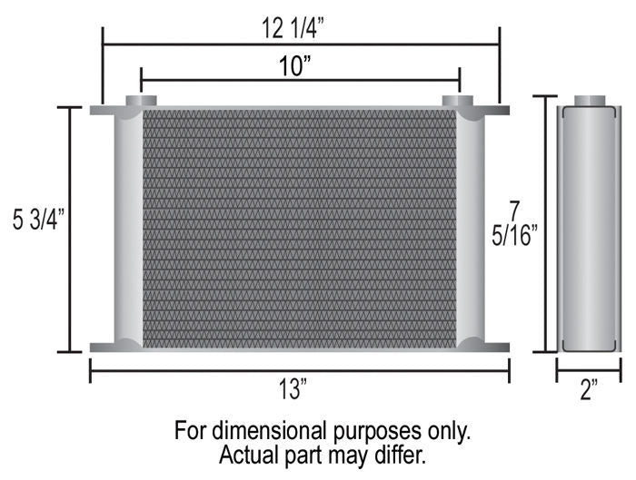 Derale DP13403 10000 Series Transmission Cooler 13403, 19 Row 13"W X 7-5/16"H X 2"T