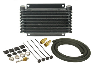 Derale DP13612 9000 Transmission Cooler , 1/2" NPT 10.125"L X 6.375"H X 1.25"T