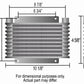 Derale DP13612 9000 Transmission Cooler , 1/2" NPT 10.125"L X 6.375"H X 1.25"T