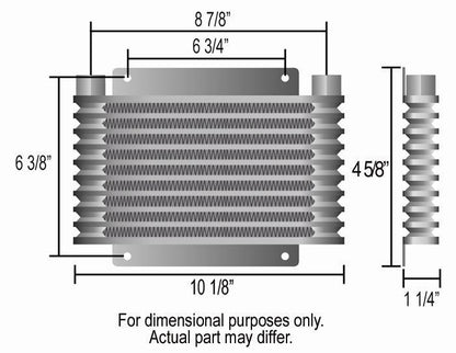 Derale 13612 9 Row Series 9000 Plate & Fin Transmission Cooler Kit, 1/2" NPT