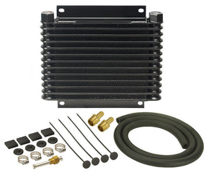 Derale DP13613 9000 Transmission Cooler , 1/2" NPT 10.125"L X 8.875"H X 1.25"T