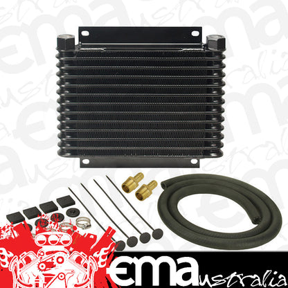 Derale 13613 13 Row Series 9000 Plate & Fin Transmission Cooler Kit, 1/2" NPT