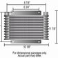 Derale DP13614 9000 Transmission Cooler , 1/2" NPT 10.125"L X 11.875"H X 1.25"T