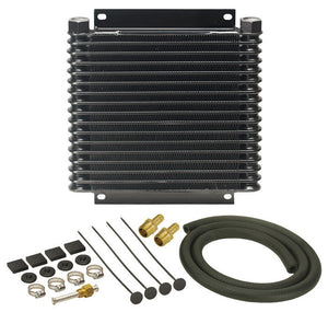 Derale DP13614 9000 Transmission Cooler , 1/2" NPT 10.125"L X 11.875"H X 1.25"T