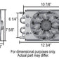 Derale DP13730 6 Pass Econo-Cool Fluid Cooler 13730, 12-3/4"X 7-5/8"X 3-3/4" Fan 7"