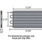 Derale DP15505 Tube & Fin Engine Oil Cooler Kit 16-5/8"L X 7-5/8"H X 3/4"W