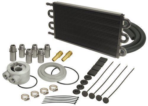 Derale DP15505 Tube & Fin Engine Oil Cooler Kit 16-5/8"L X 7-5/8"H X 3/4"W