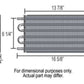 Derale DP15551 Tube & Fin Engine Oil Cooler Kit 16-5/8"L X 7-5/8"H X 3/4"W