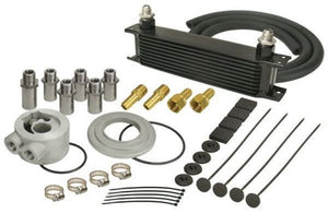 Derale DP15605 Stacked Plate Engine Oil Cooler Kit 13"L X 4-9/16"H X 2"W